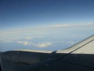 Blick aus dem Flugzeug